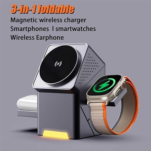 New Generation 3-in-1 Magnetic Pop-up Wireless Charging Station
